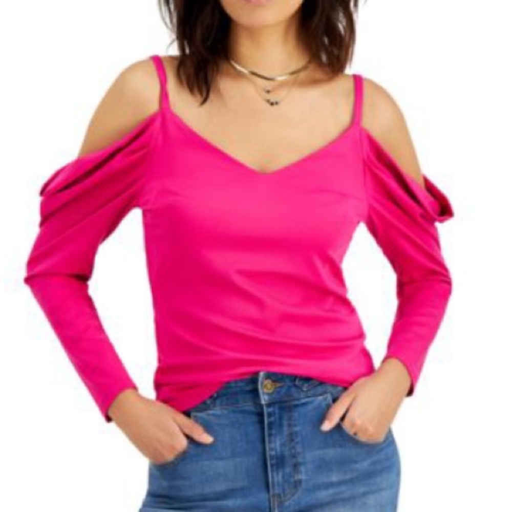 NWT Inc XXL pink drape sleeve top